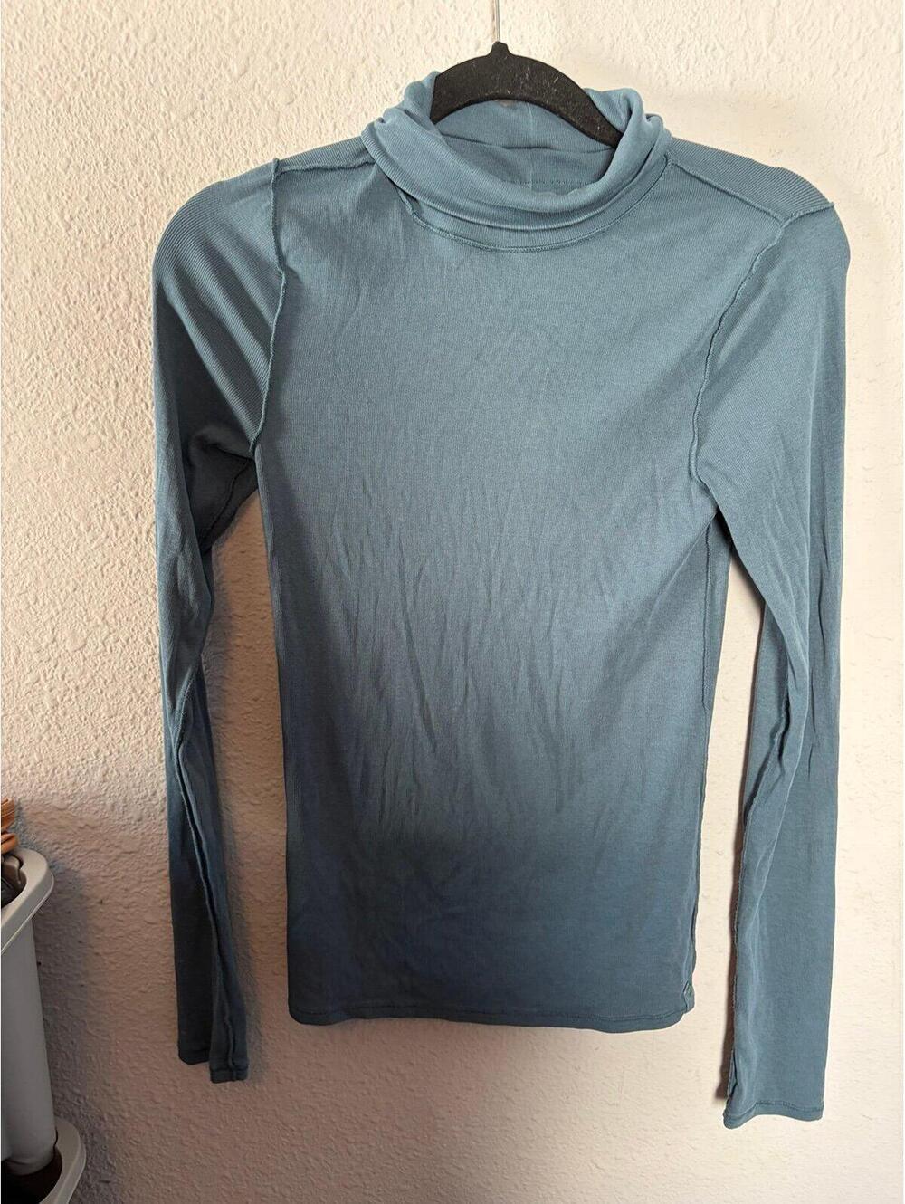 We The Free Teal Blue Turtle Neck Top size M